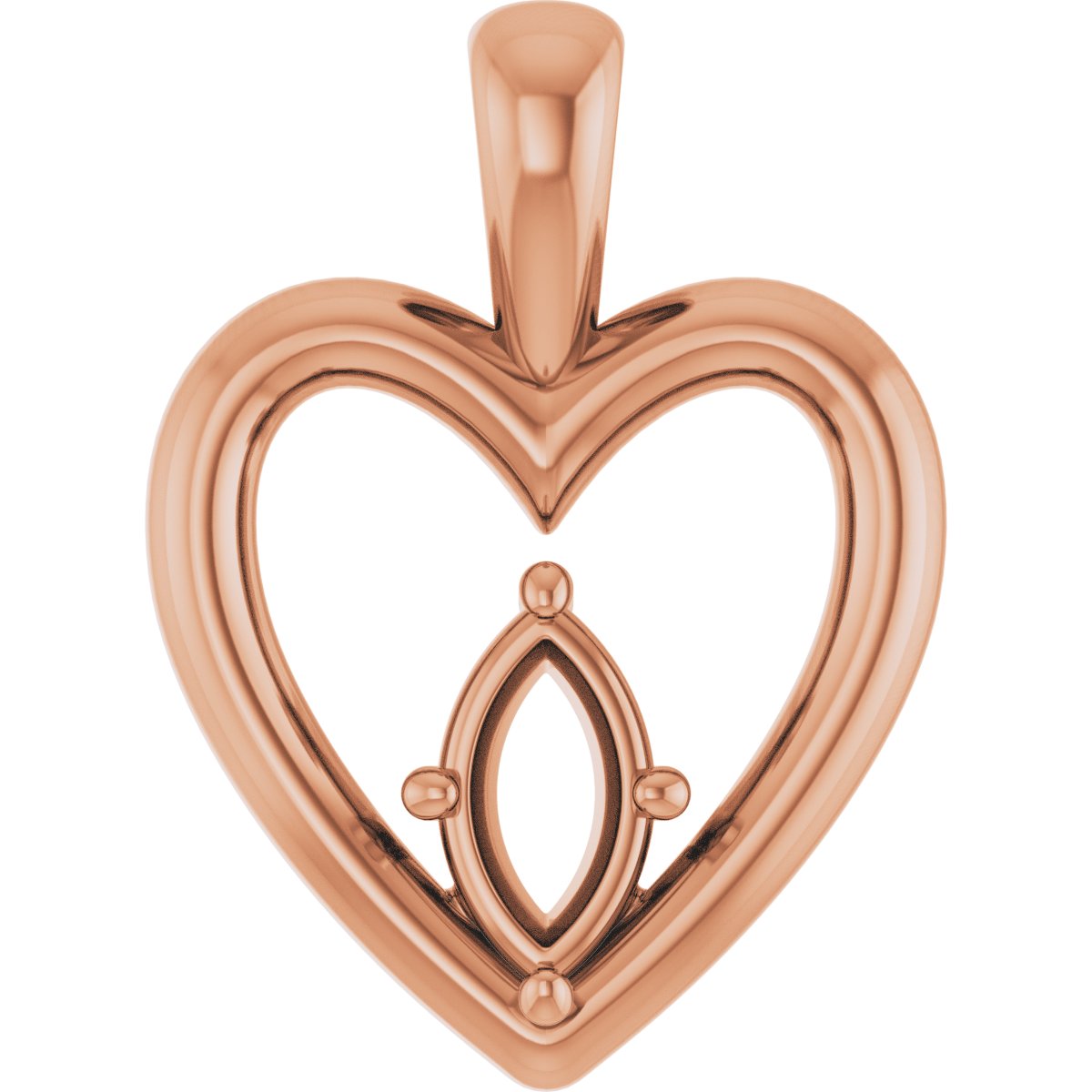 Solitaire Heart Pendant