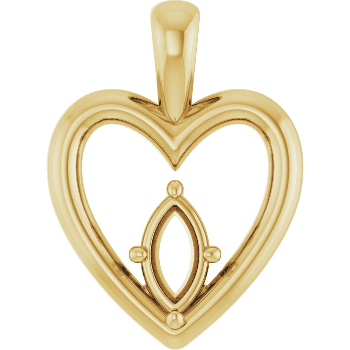 Solitaire Heart Pendant