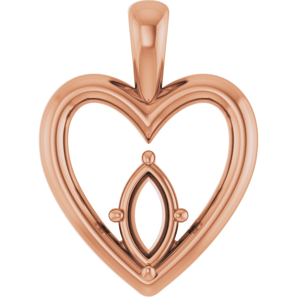 Solitaire Heart Pendant