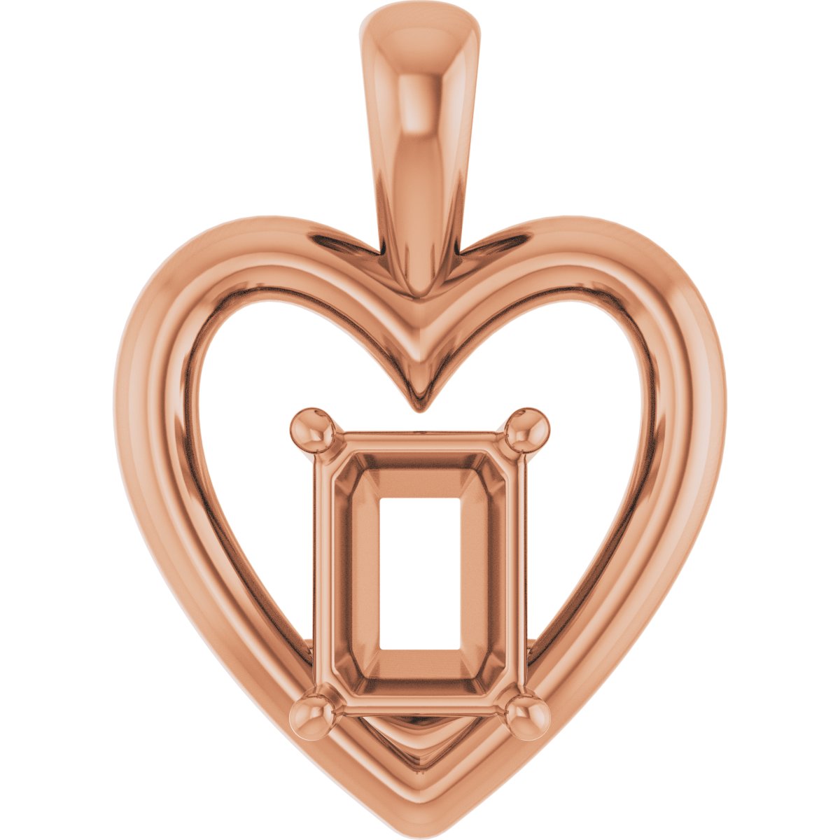 Solitaire Heart Pendant