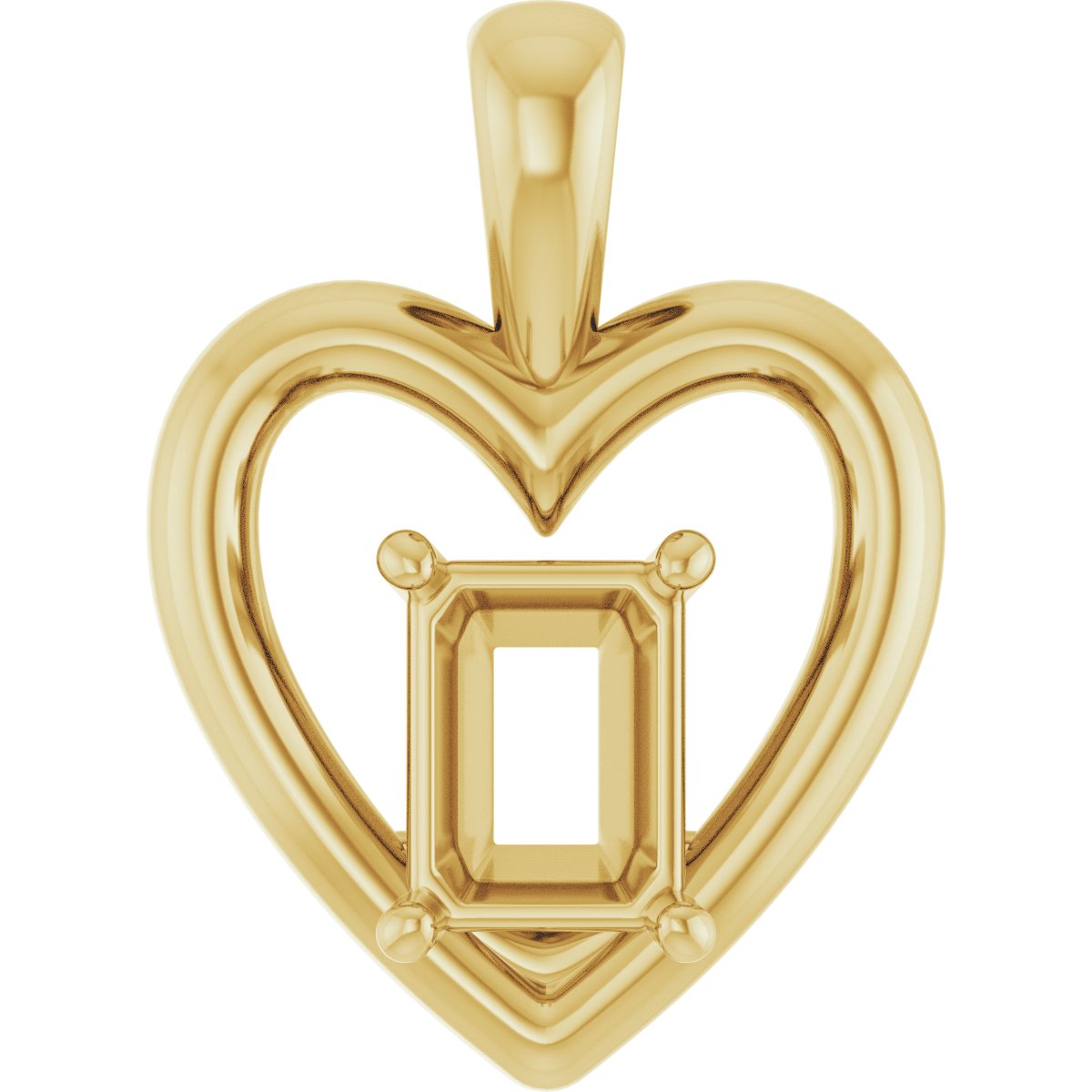 Solitaire Heart Pendant