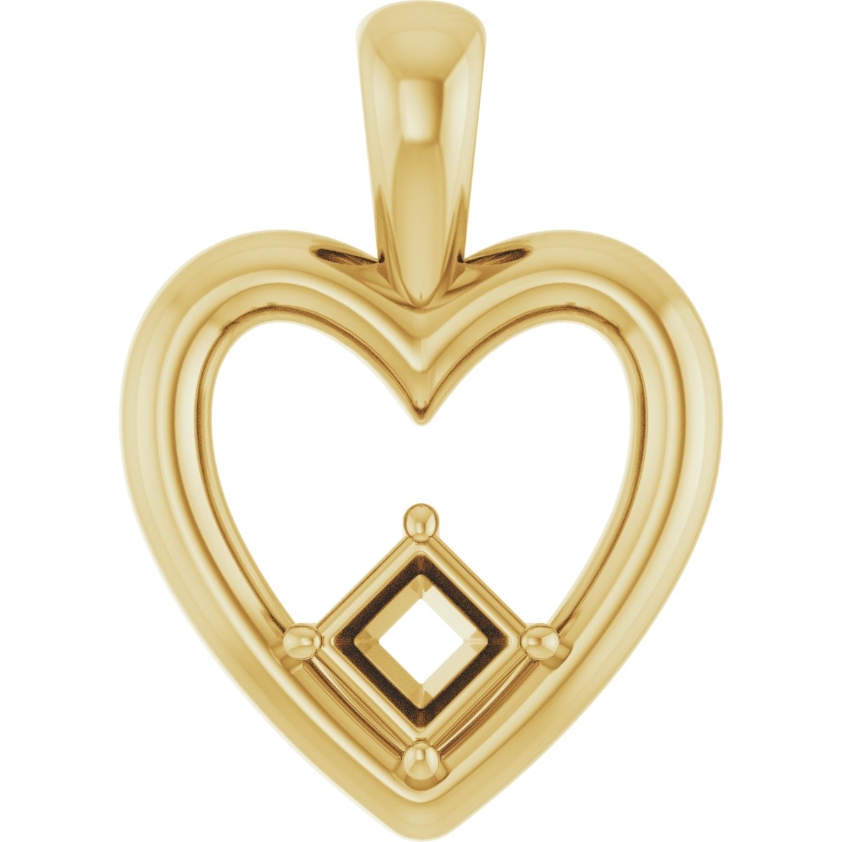 Solitaire Heart Pendant