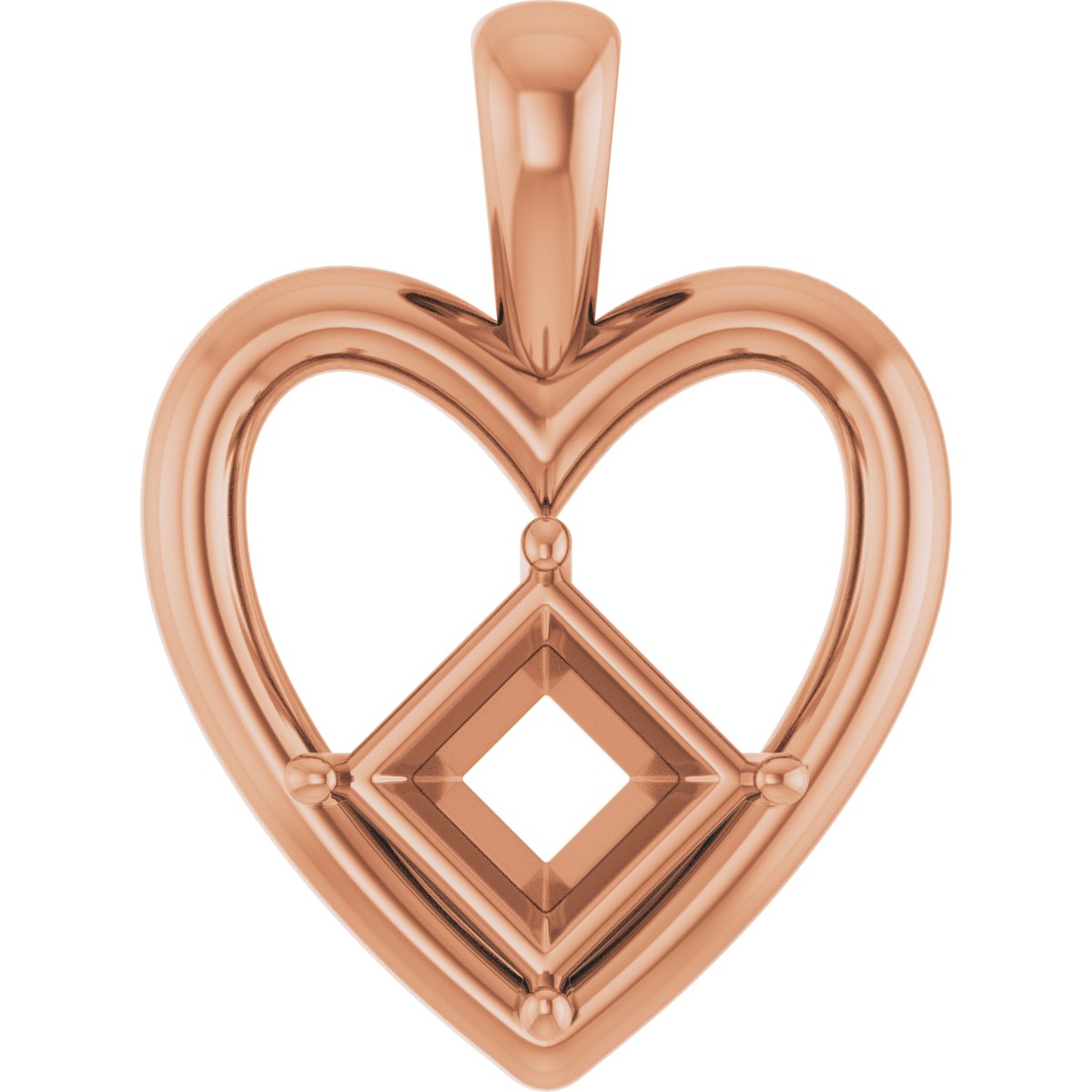 Solitaire Heart Pendant