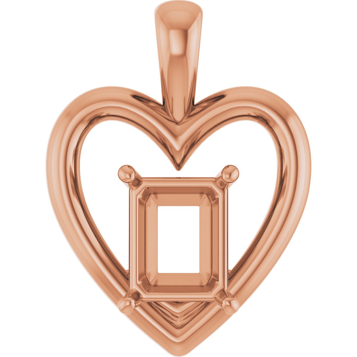 Solitaire Heart Pendant