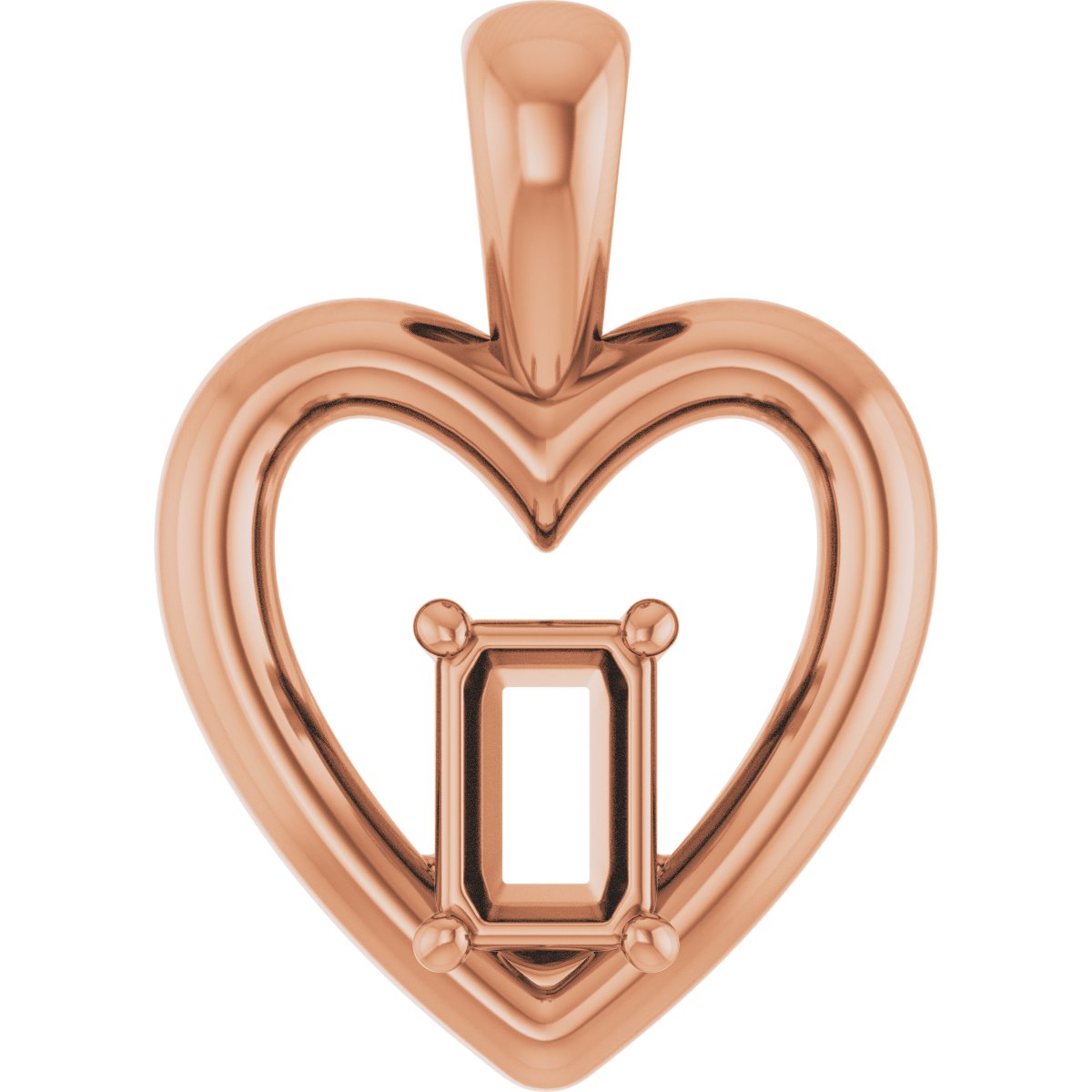 Solitaire Heart Pendant