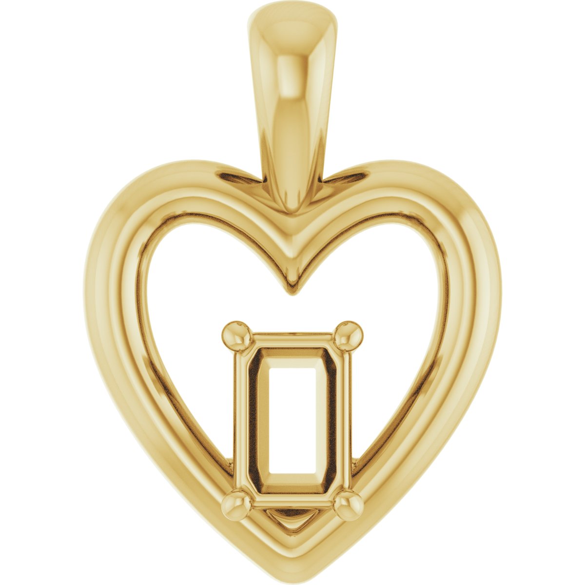 Solitaire Heart Pendant