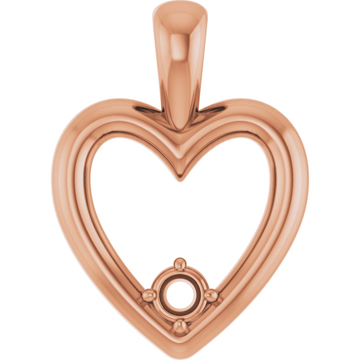 Solitaire Heart Pendant