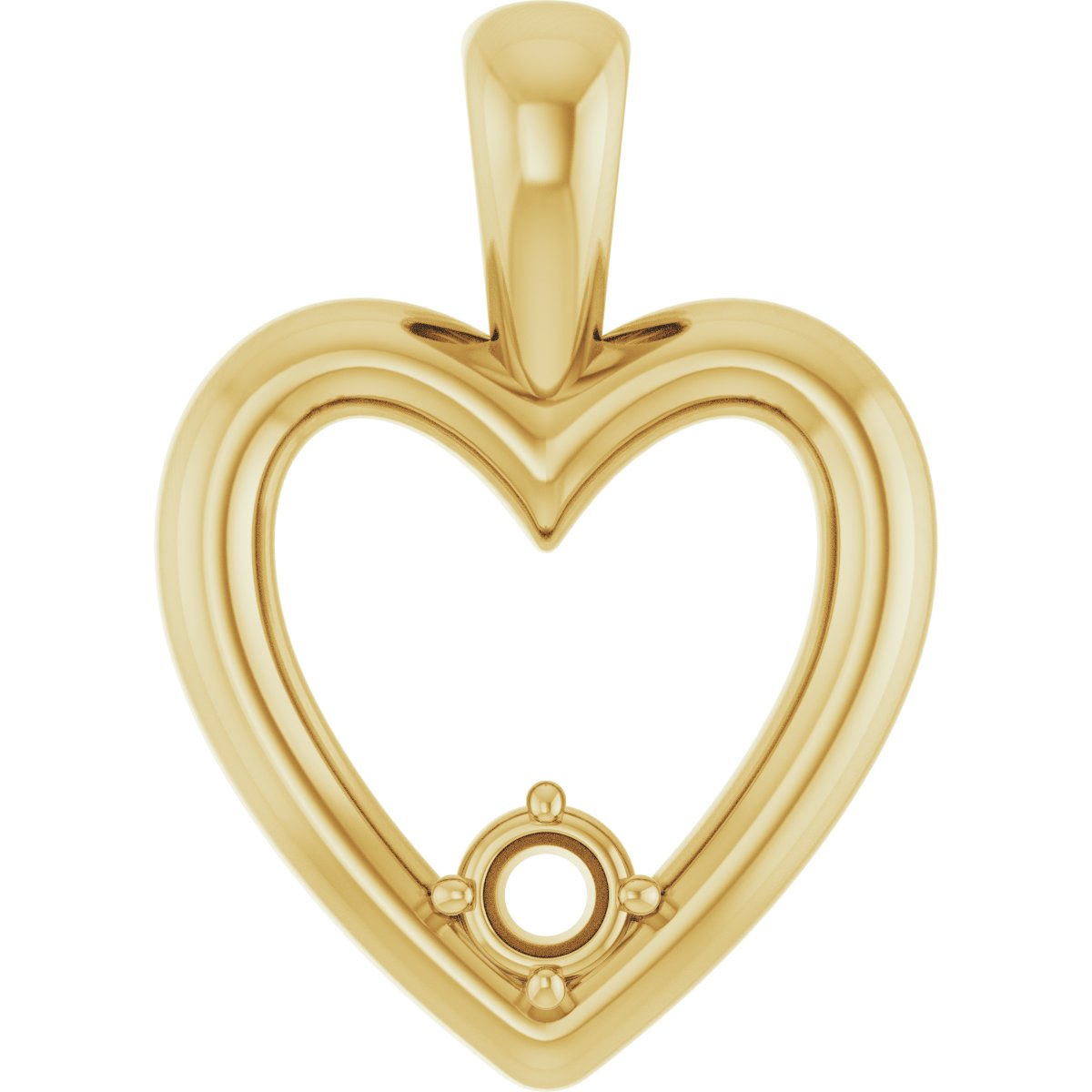 Solitaire Heart Pendant