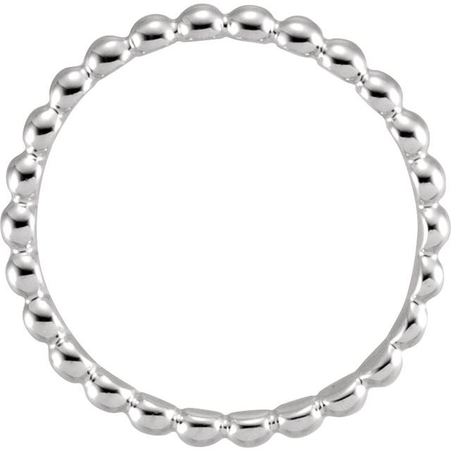 Sterling Silver 2.5 mm Stackable Bead Ring Size 8