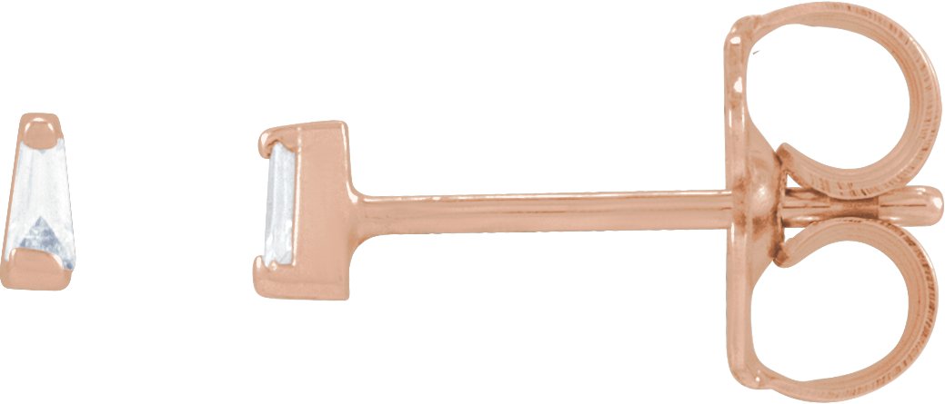 Tapered Baguette Channel-Set Stud Earrings