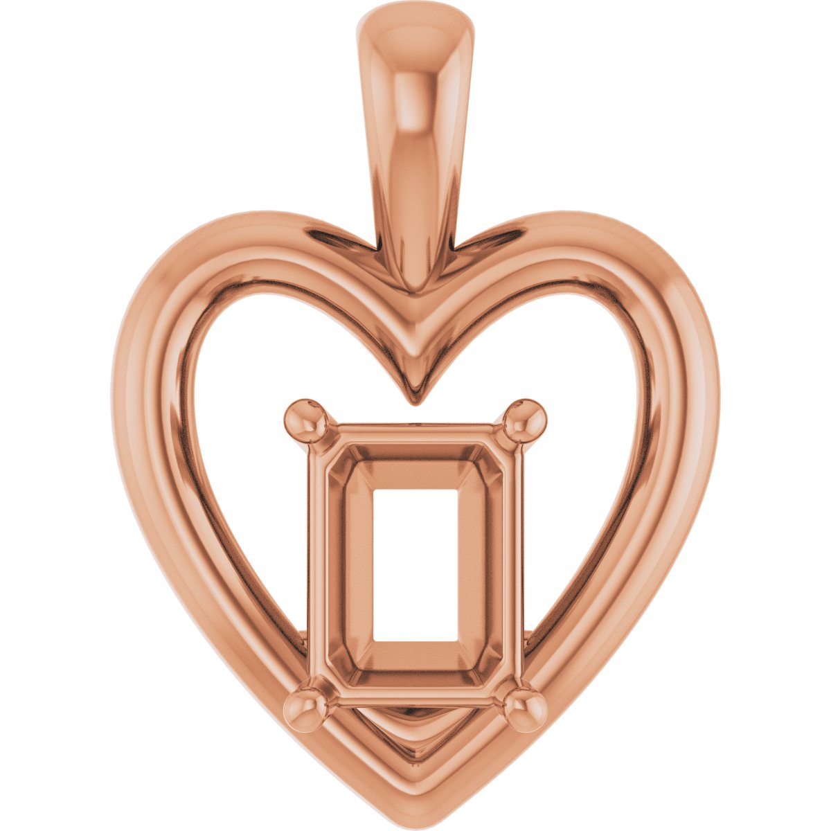 Solitaire Heart Pendant