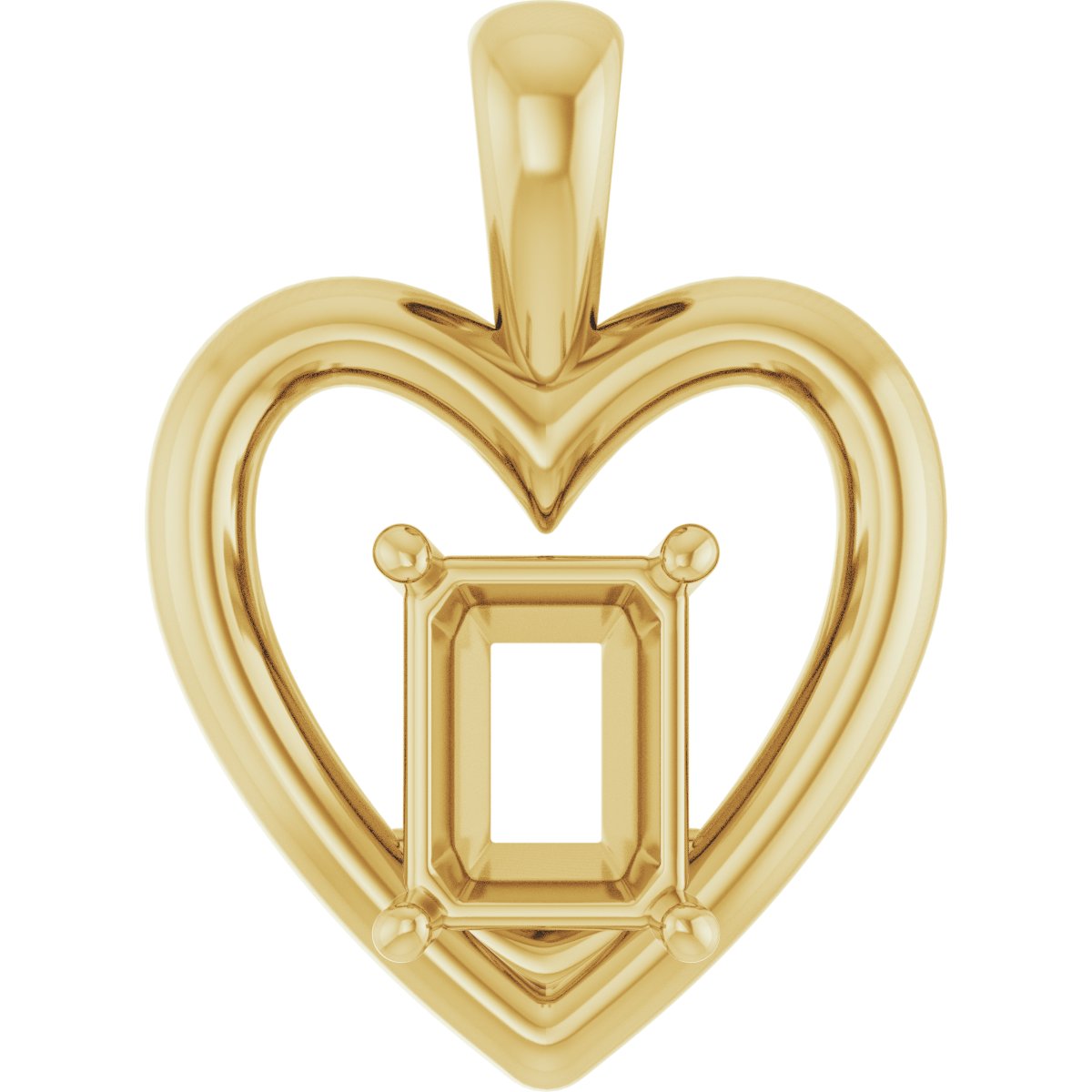 Solitaire Heart Pendant