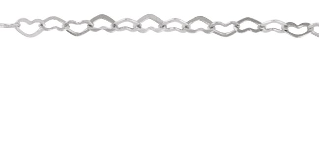 1.9 mm Heart Chain by the Inch view 2