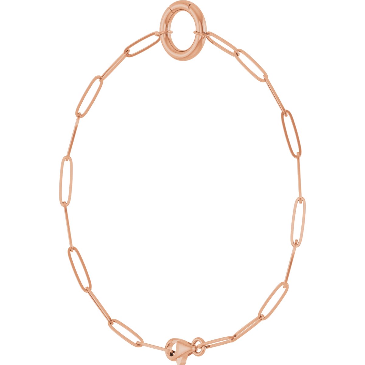 14K Rose Gold Charm 7 Bracelet