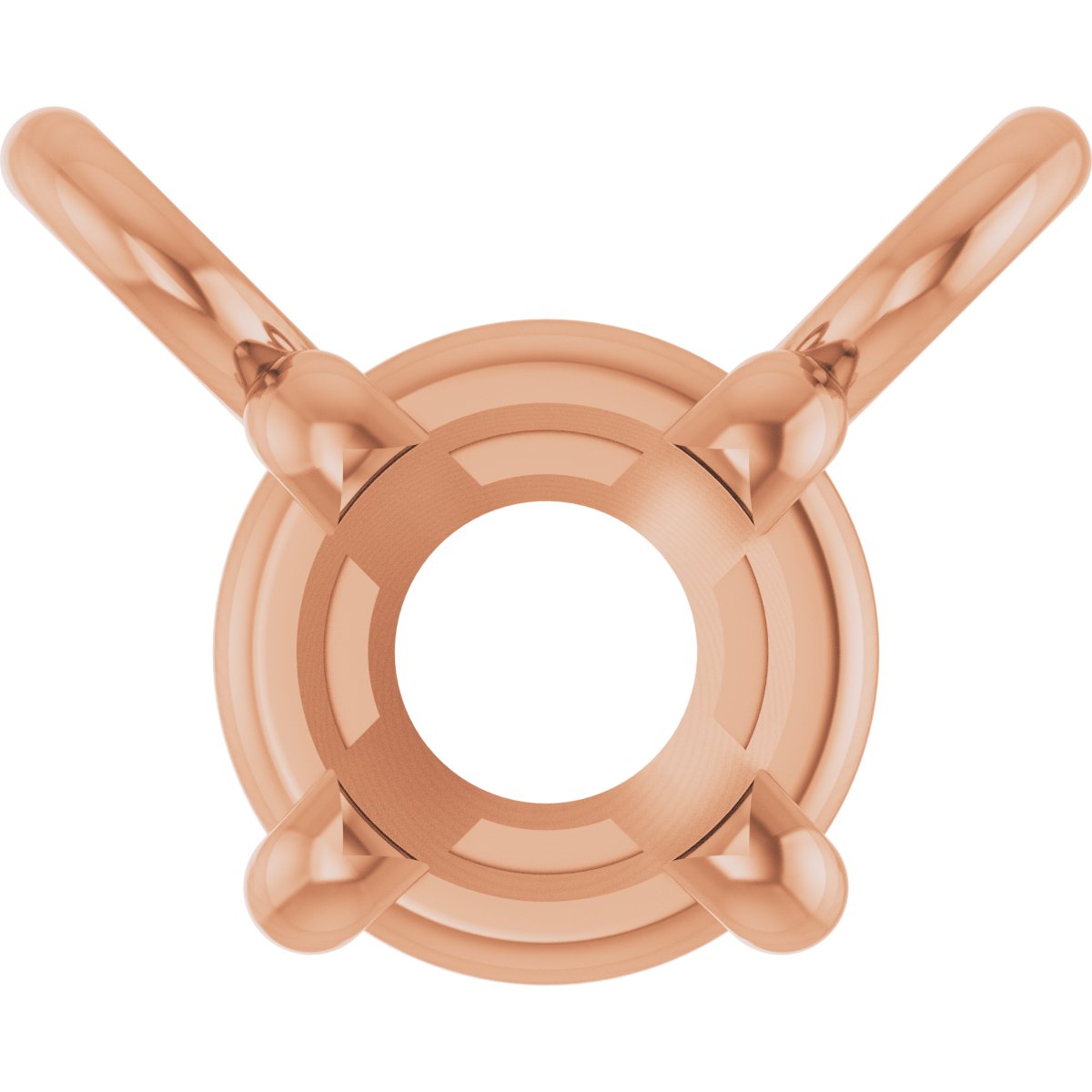 Round 4-Prong Pre-Notched Low Necklace Center