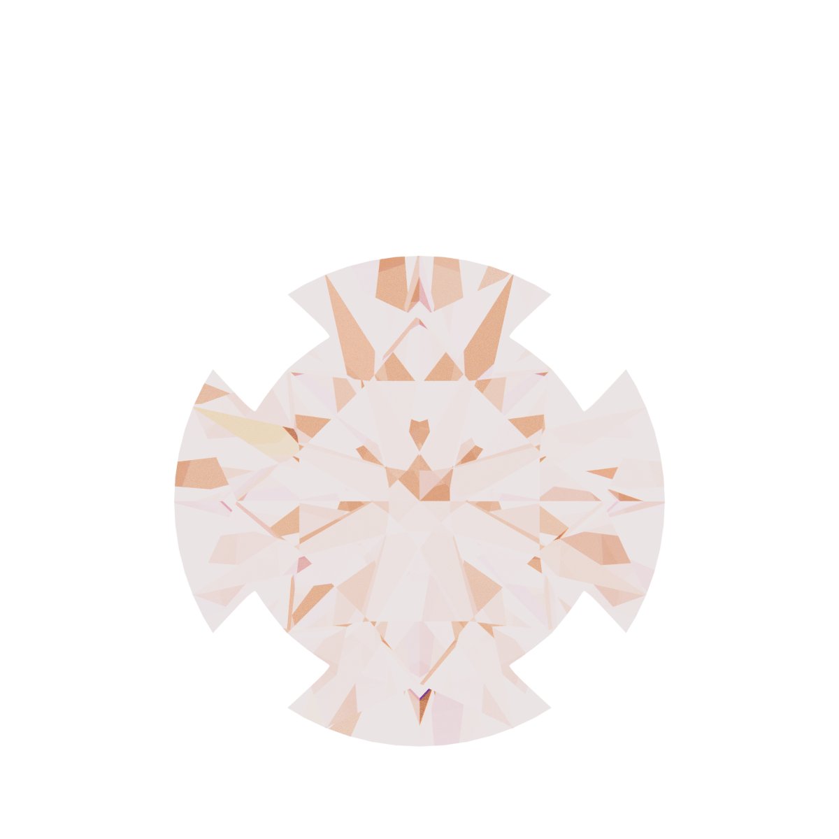 Round 4-Prong Pre-Notched Low Necklace Center