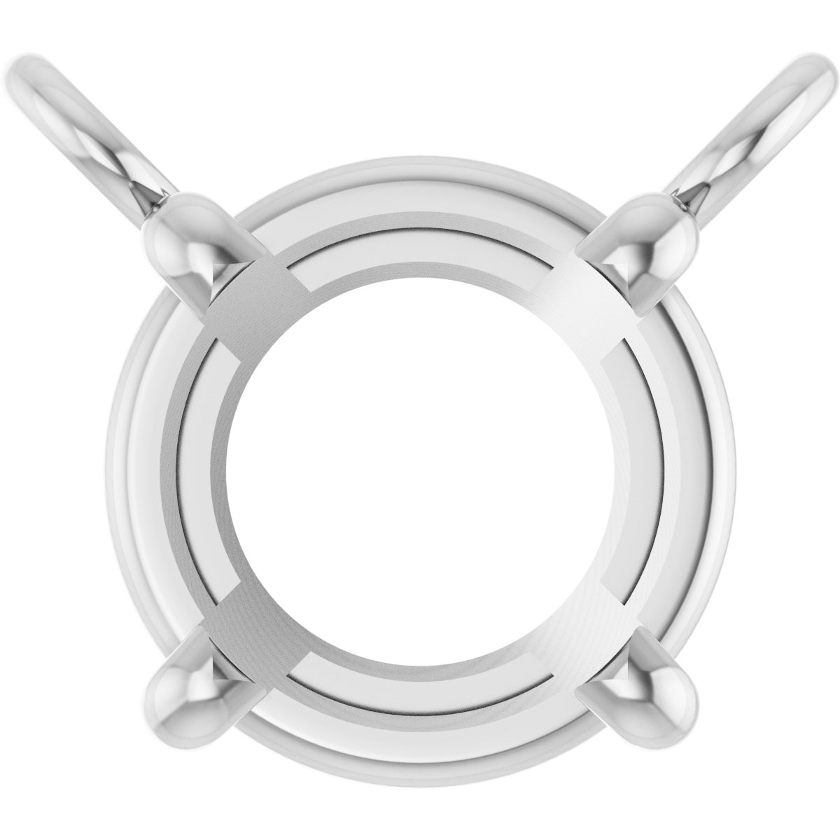 Round 4-Prong Pre-Notched Low Necklace Center