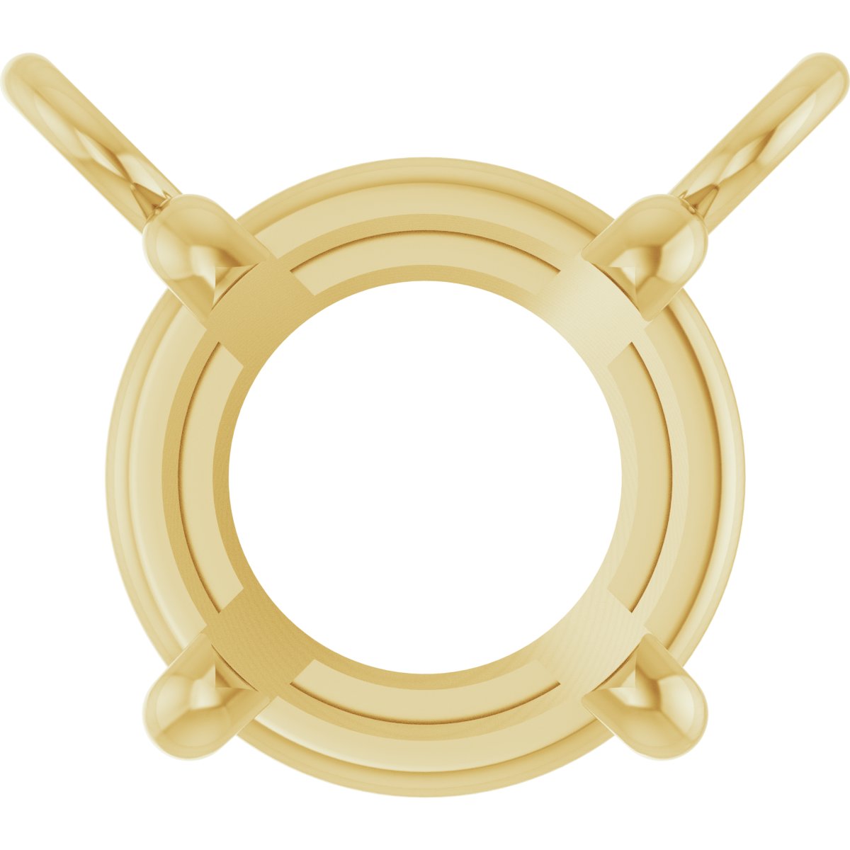 Round 4-Prong Pre-Notched Low Necklace Center