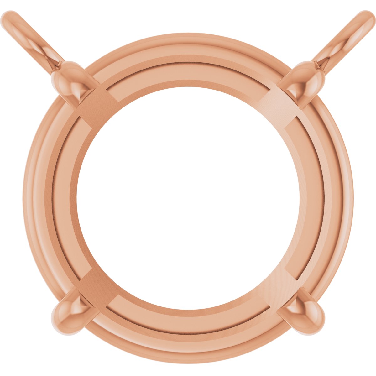 Round 4-Prong Pre-Notched Low Necklace Center