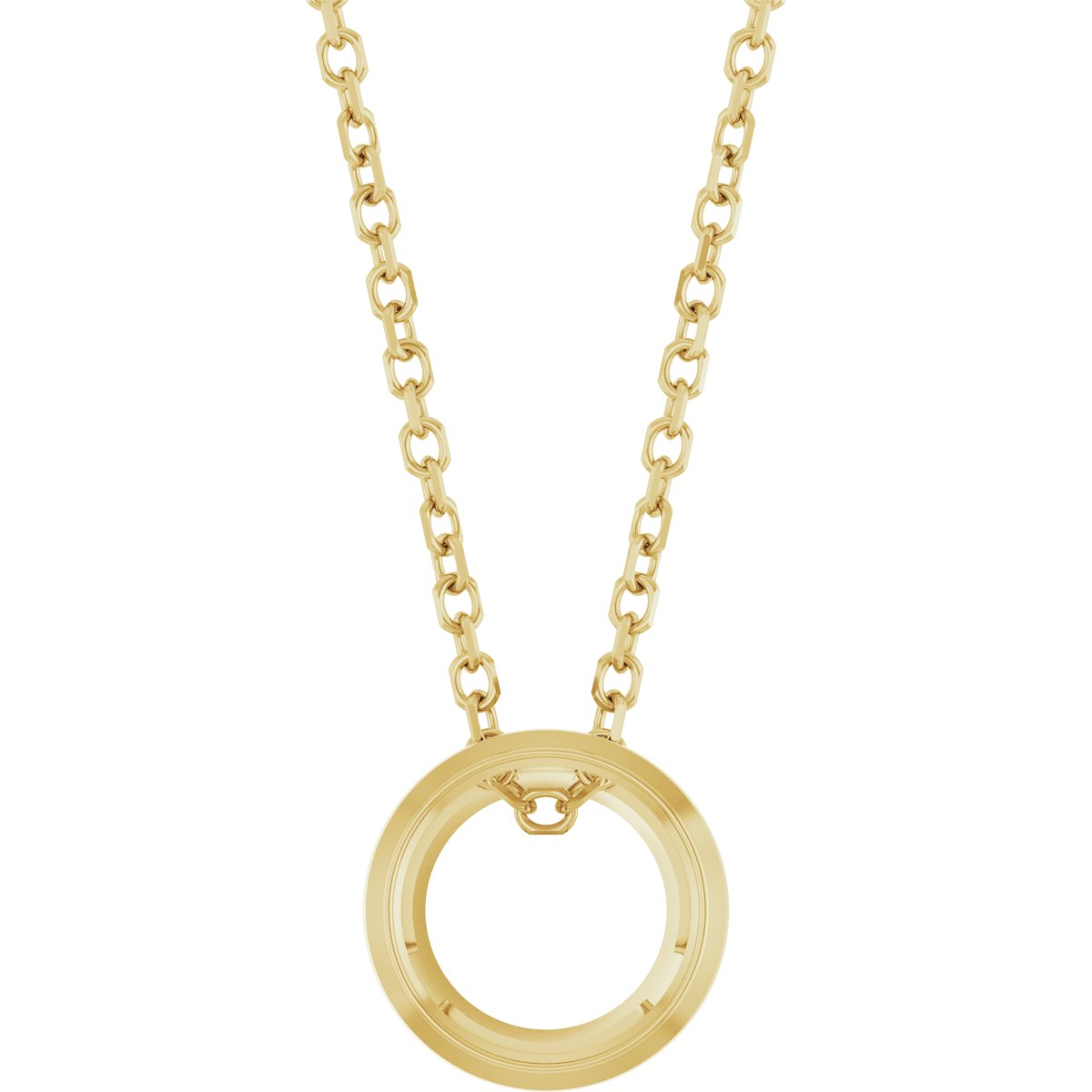 Solitaire Bezel-Set Necklace