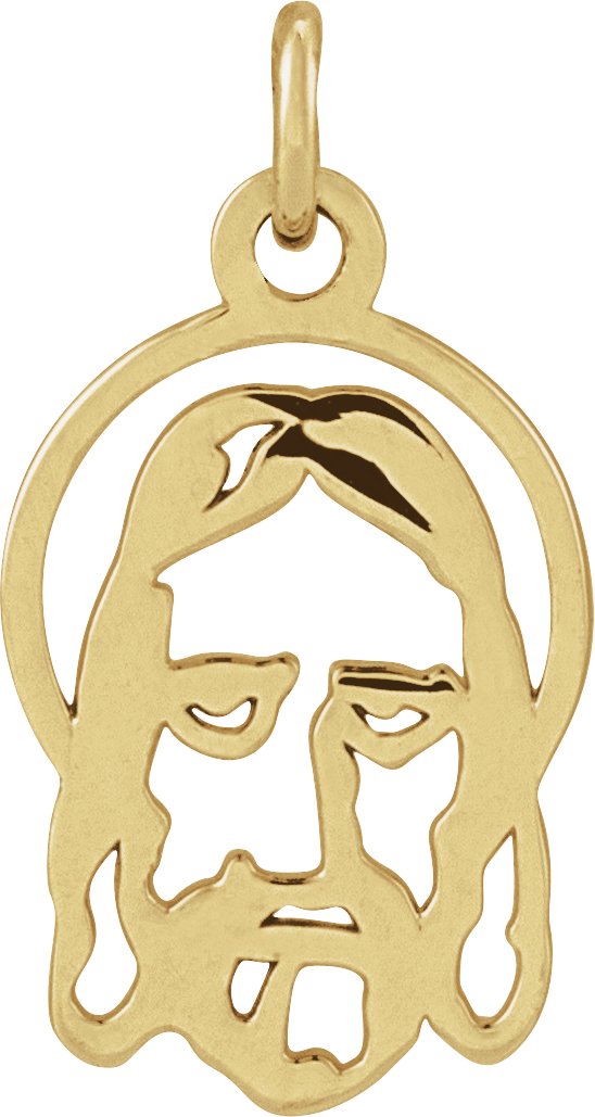 Silhouetted Face of Jesus Pendant