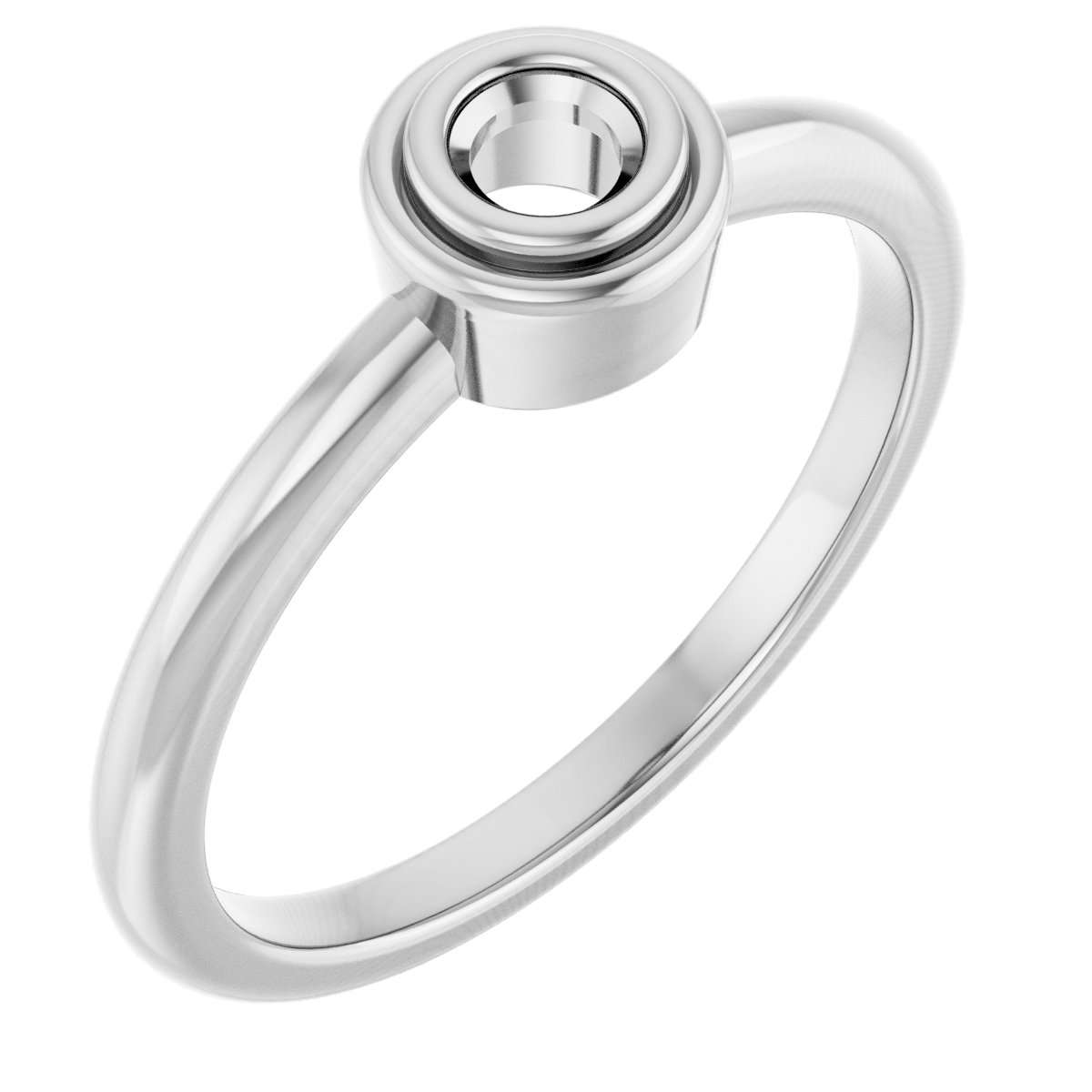 Bezel-Set Solitaire Ring