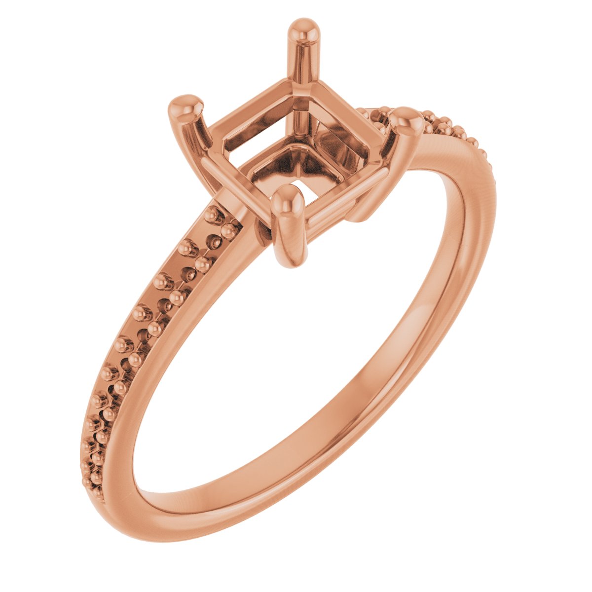 V-End Prong Engagement Ring
