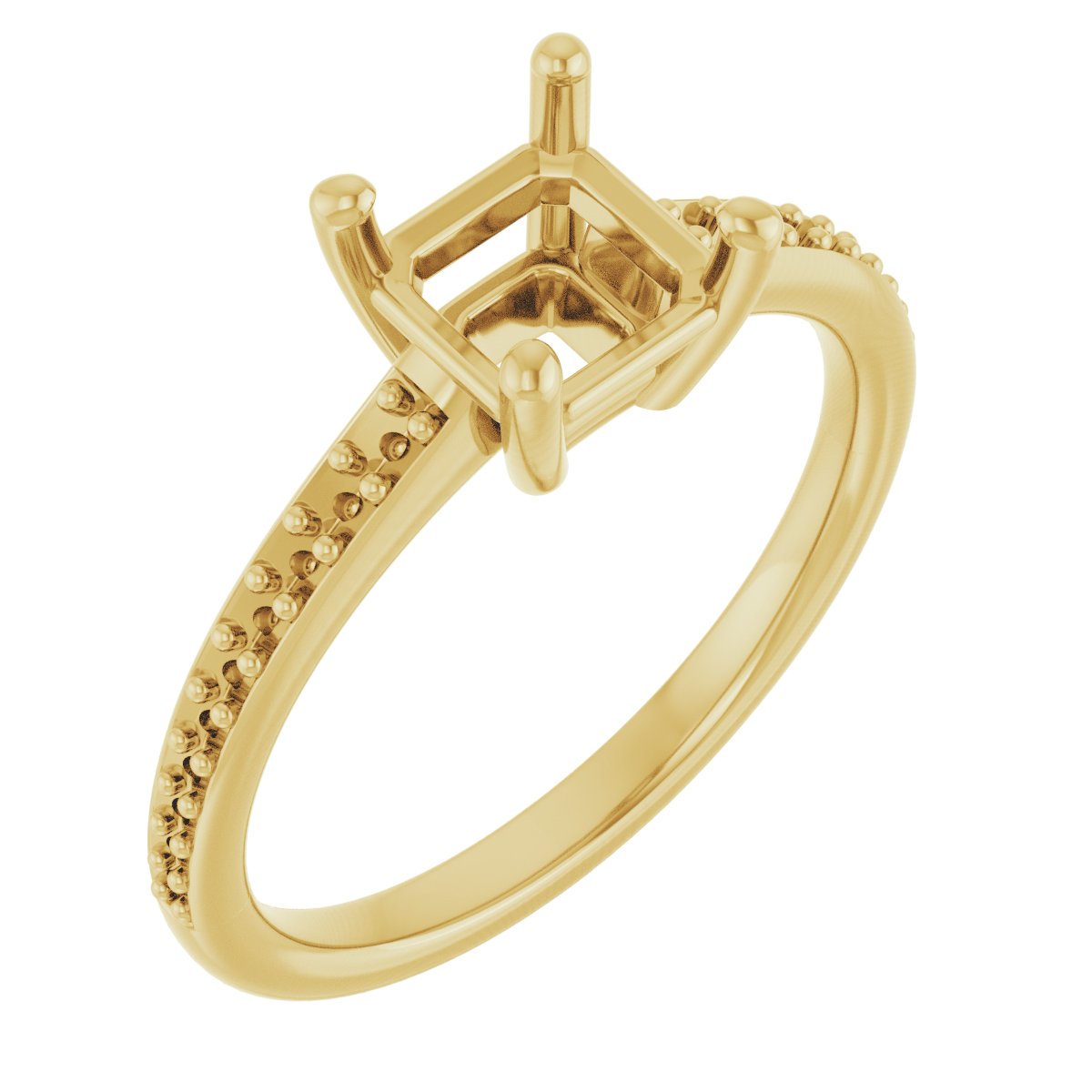 V-End Prong Engagement Ring