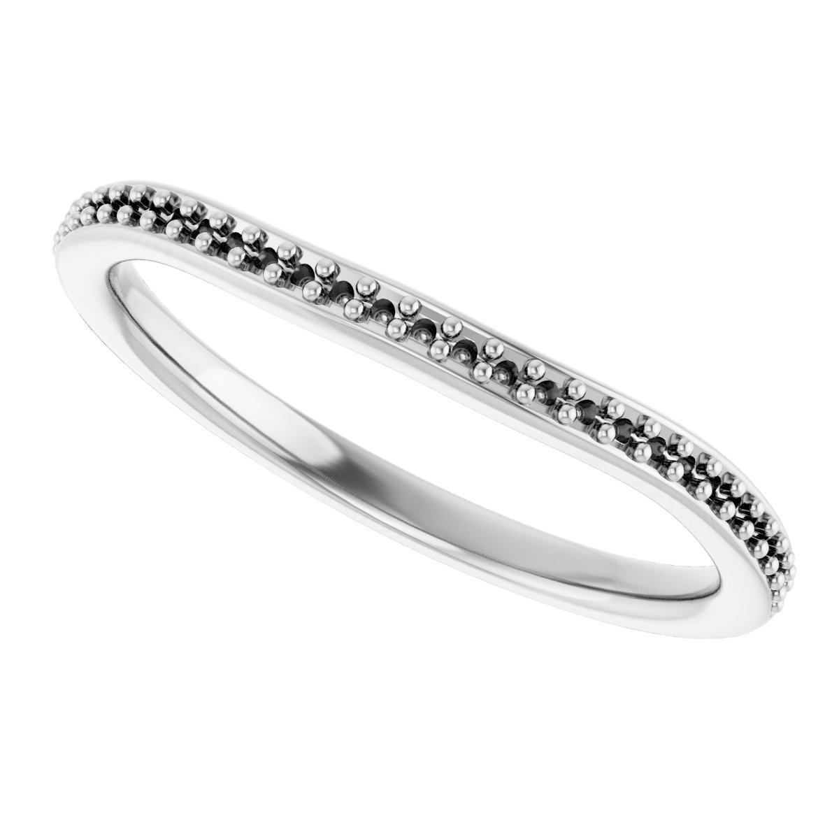 Band Mounting for 7.5x7.5 mm Square Ring view 5