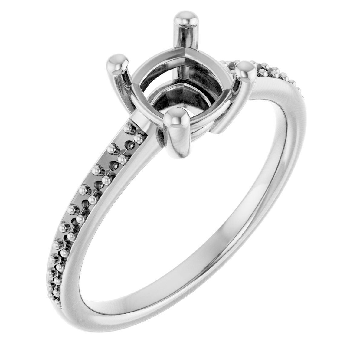 V-End Prong Engagement Ring