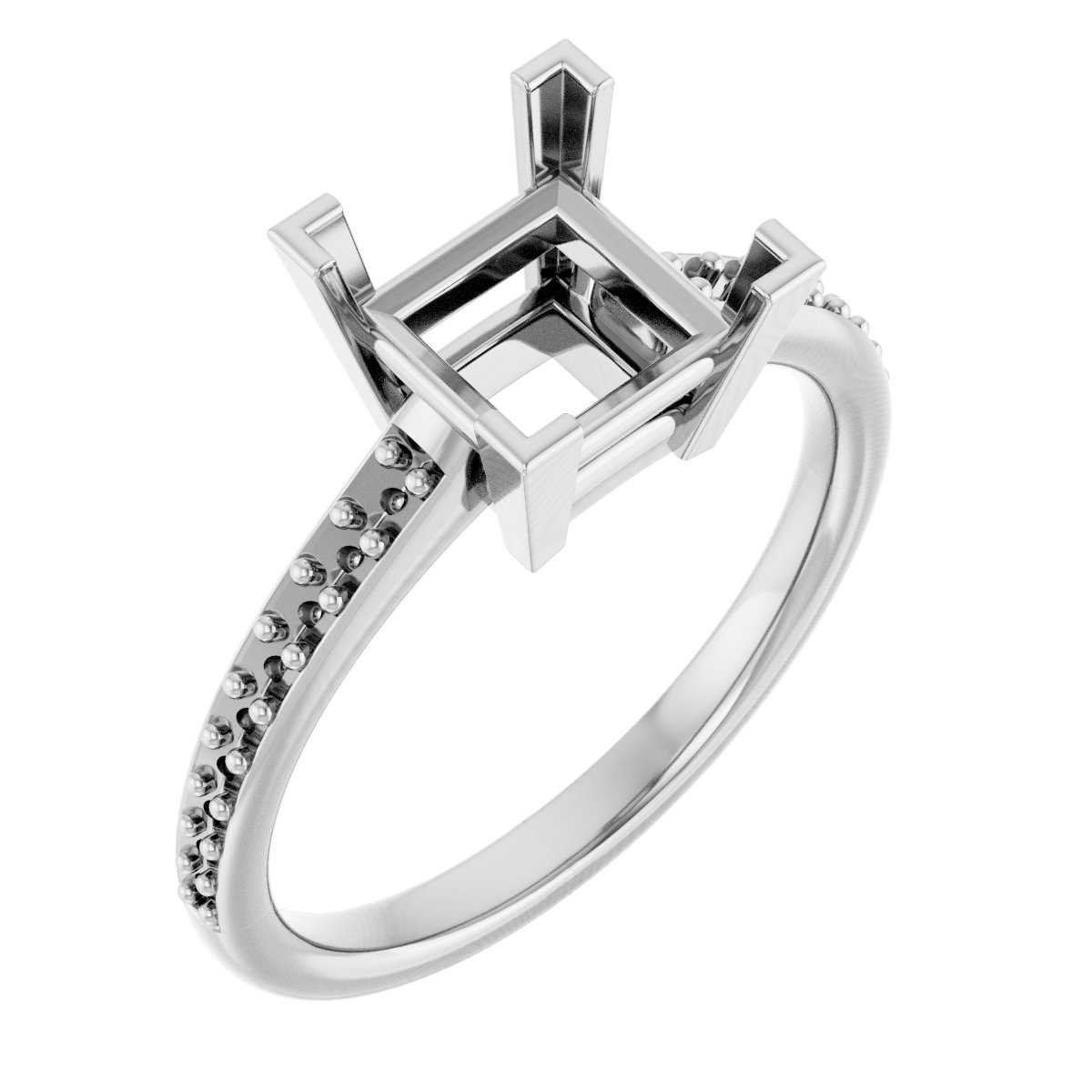 V-End Prong Engagement Ring