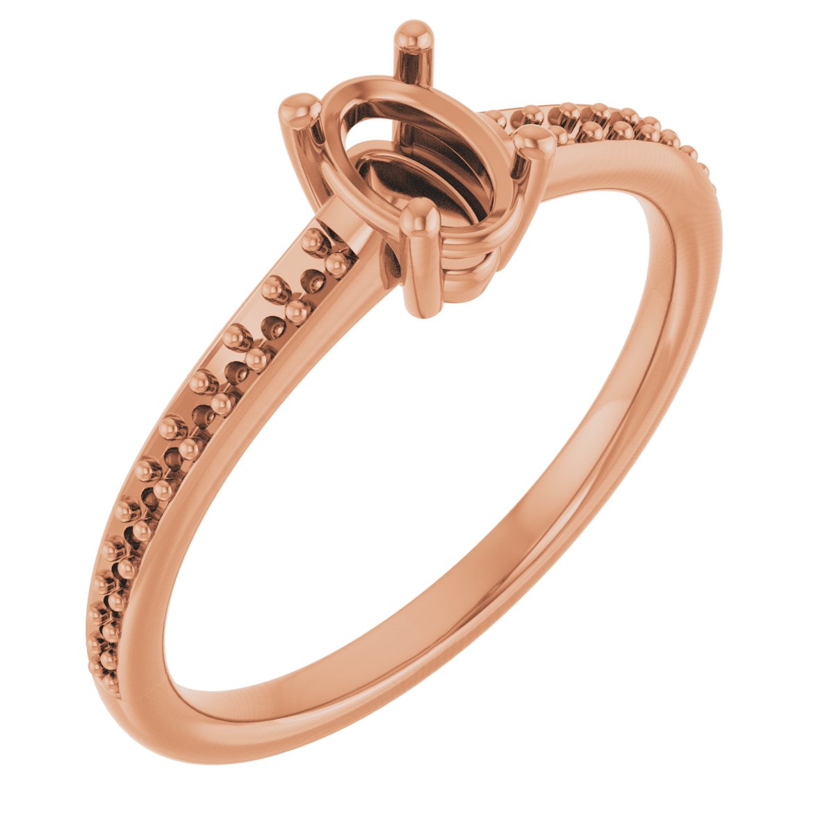 V-End Prong Engagement Ring