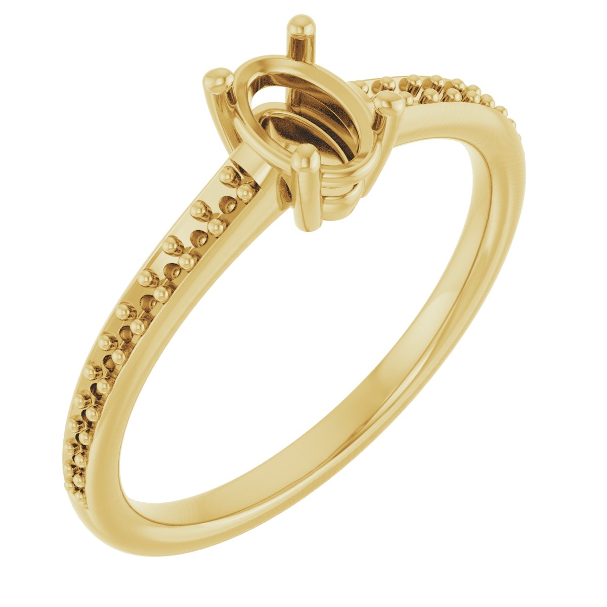 V-End Prong Engagement Ring