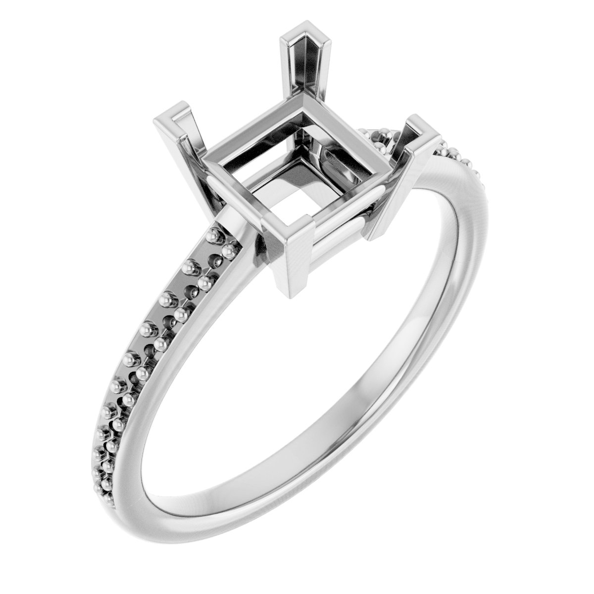 V-End Prong Engagement Ring