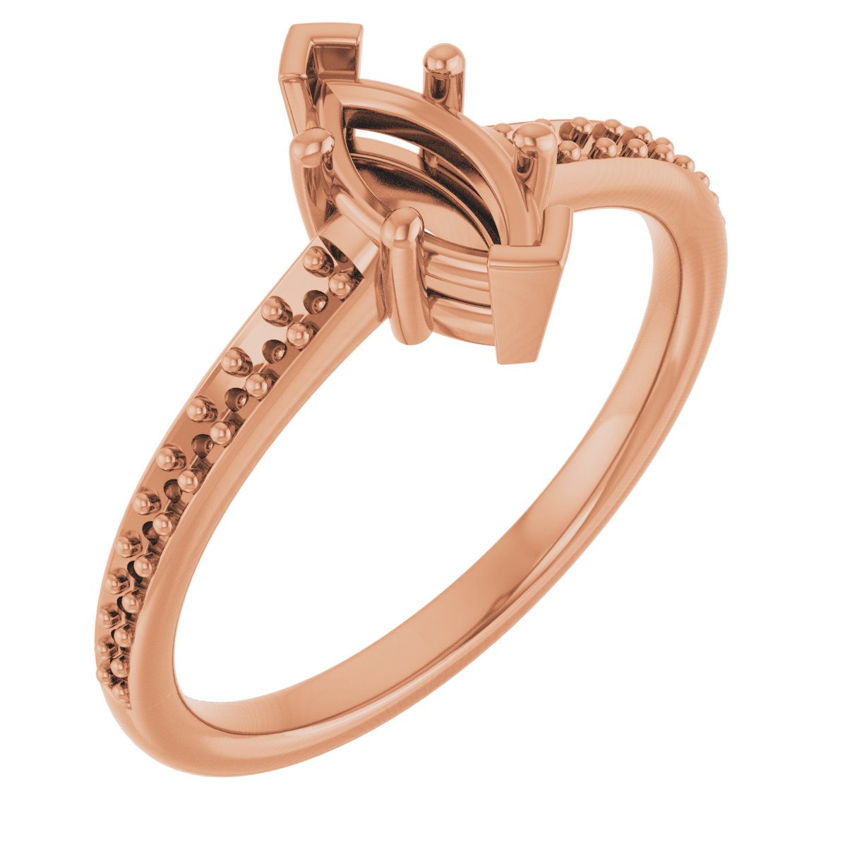 V-End Prong Engagement Ring