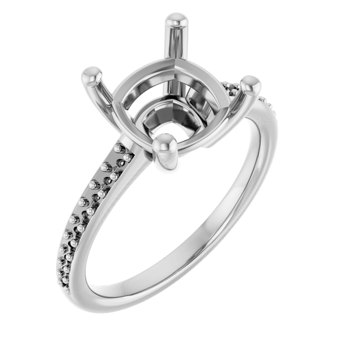 V-End Prong Engagement Ring
