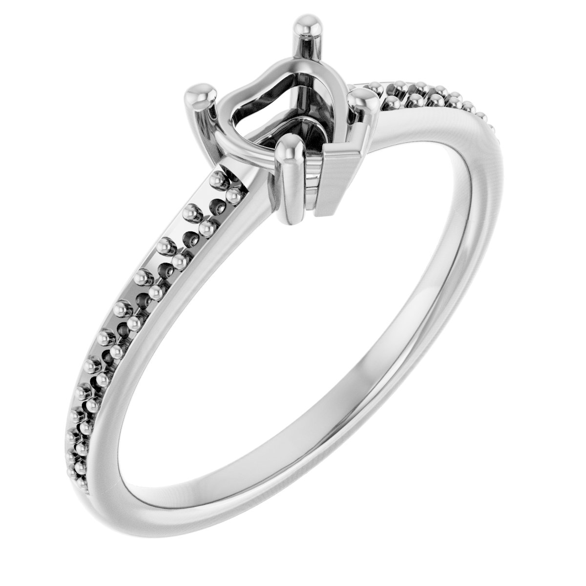 V-End Prong Engagement Ring