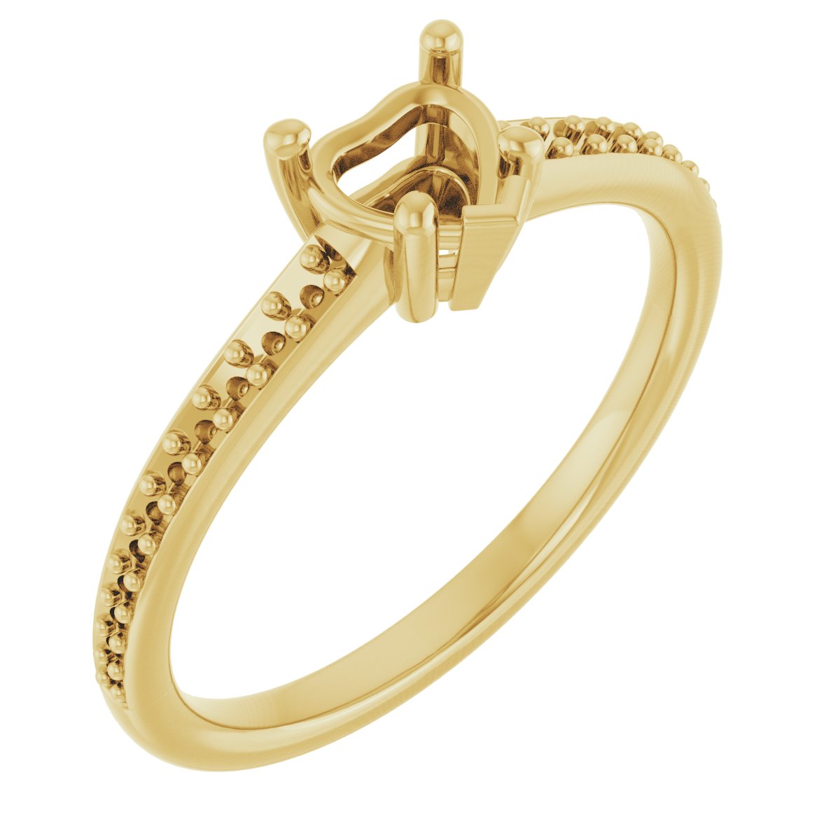 V-End Prong Engagement Ring