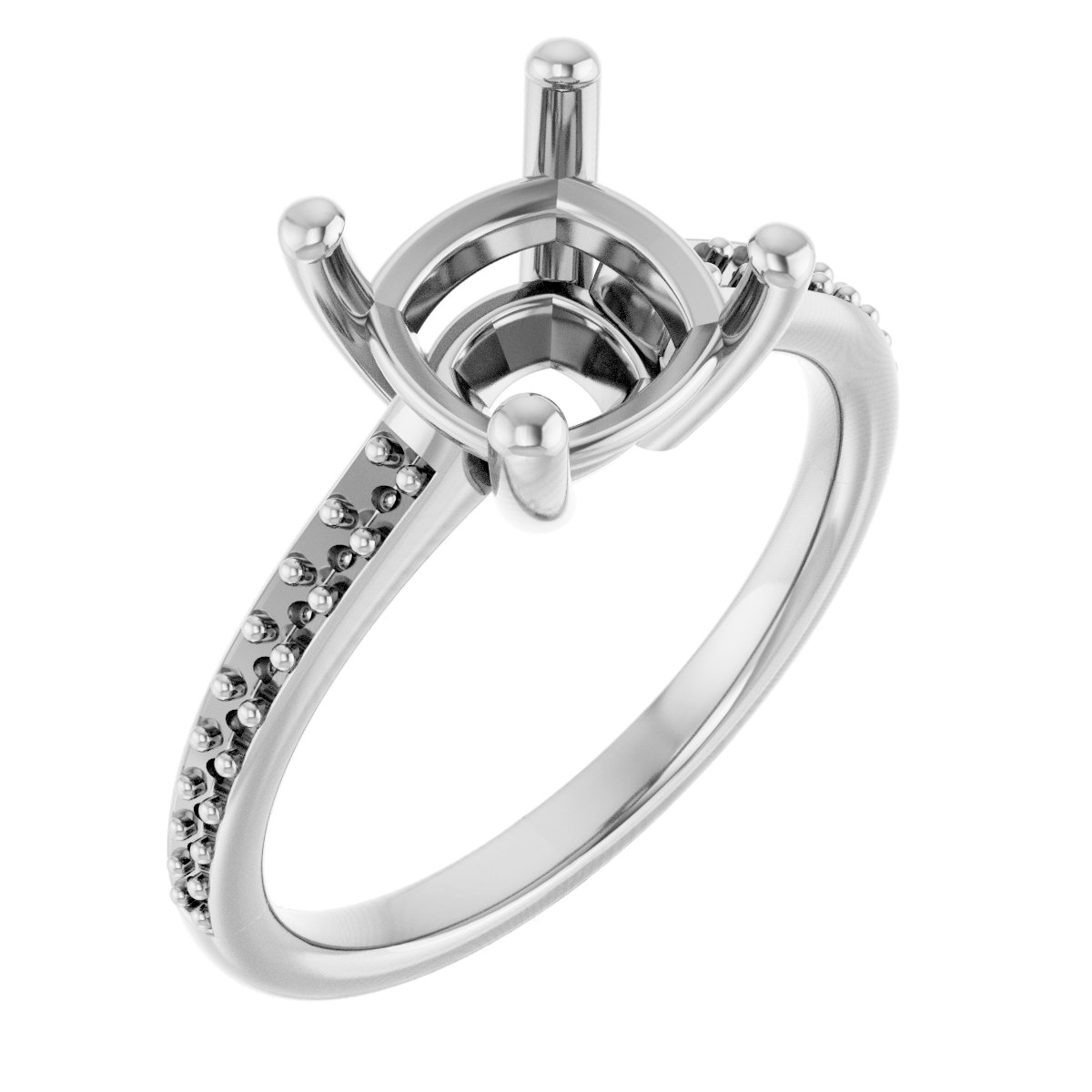 V-End Prong Engagement Ring