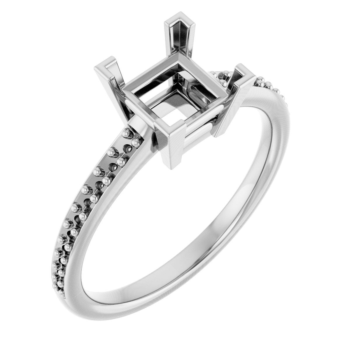 V-End Prong Engagement Ring