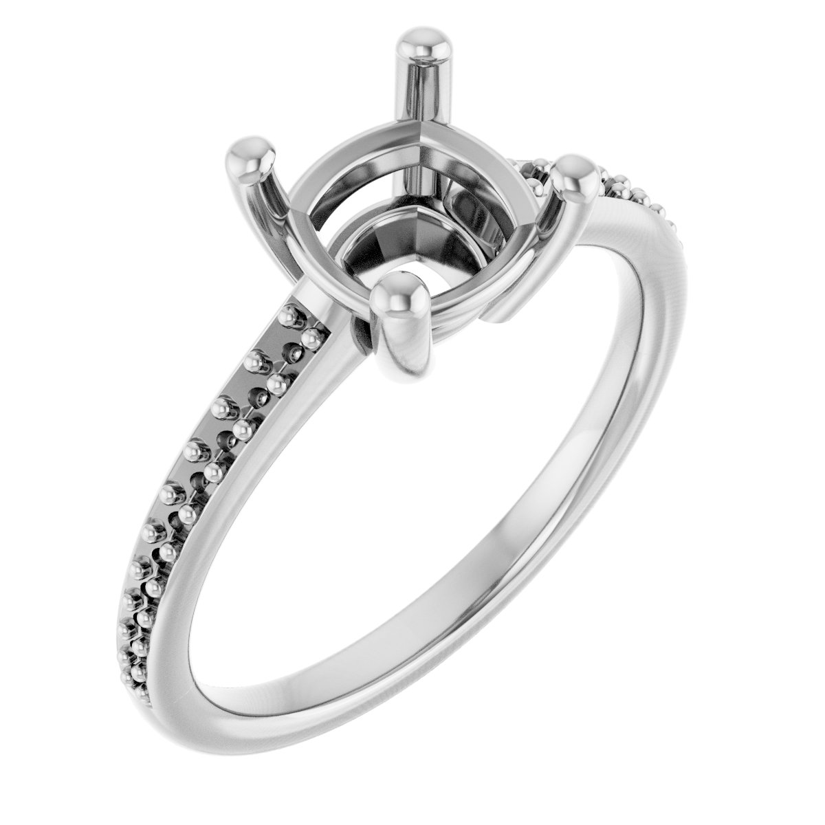 V-End Prong Engagement Ring