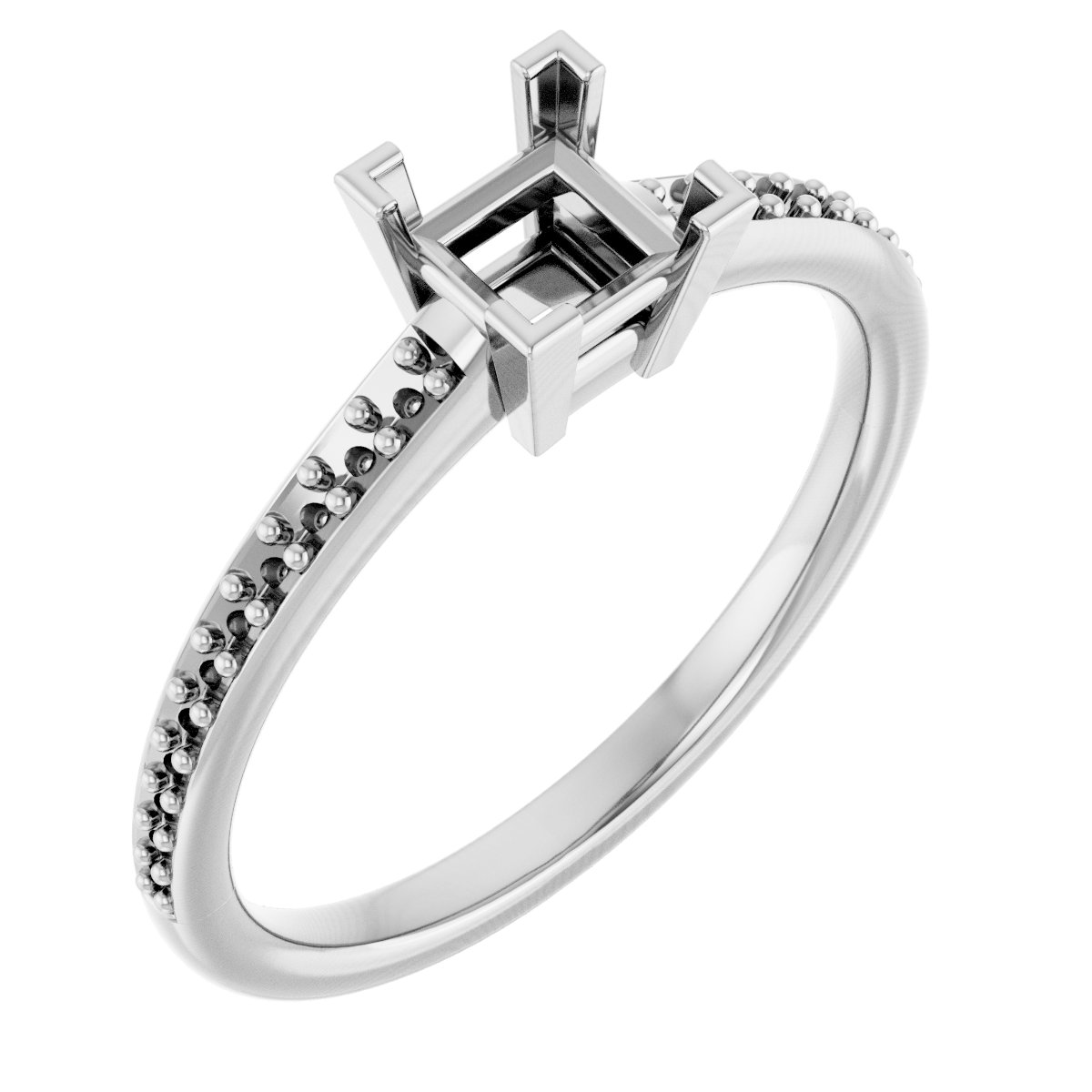 V-End Prong Engagement Ring