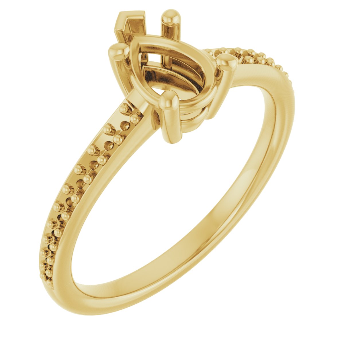 V-End Prong Engagement Ring
