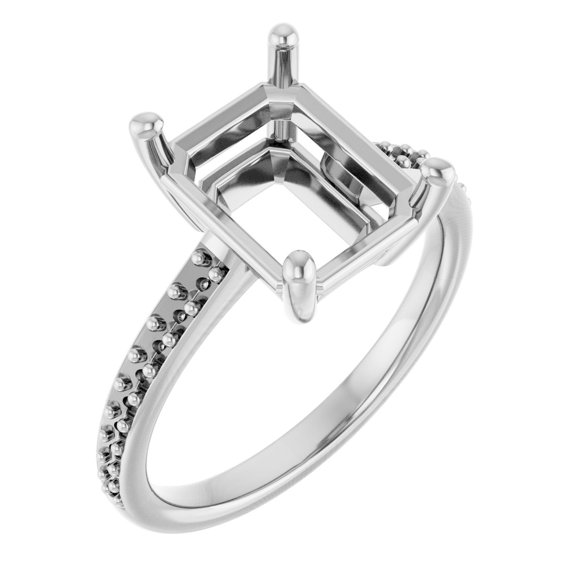 V-End Prong Engagement Ring