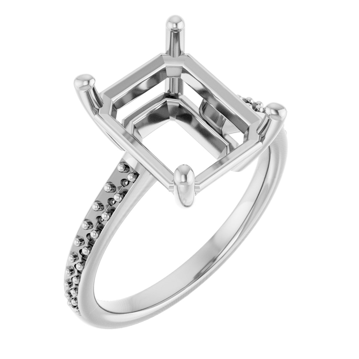 V-End Prong Engagement Ring