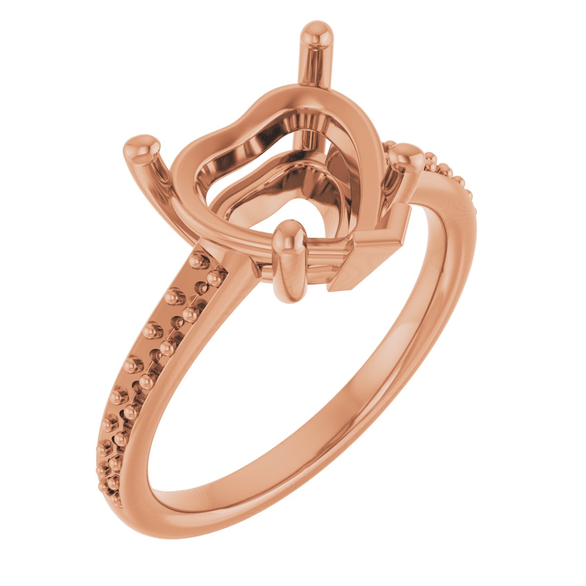 V-End Prong Engagement Ring