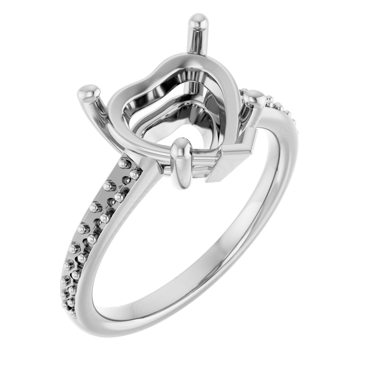 V-End Prong Engagement Ring