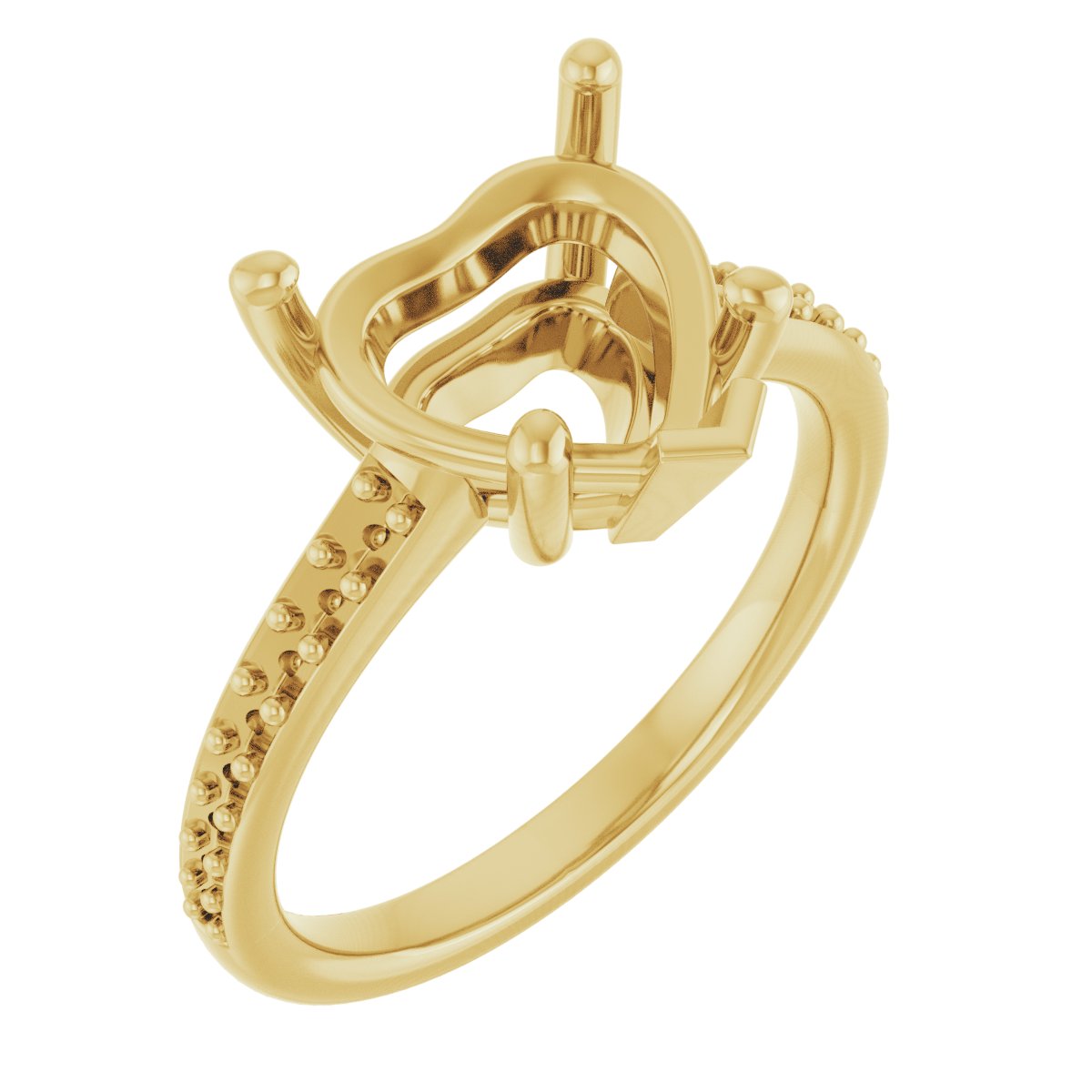 V-End Prong Engagement Ring