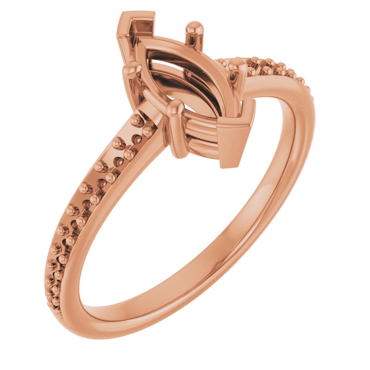V-End Prong Engagement Ring