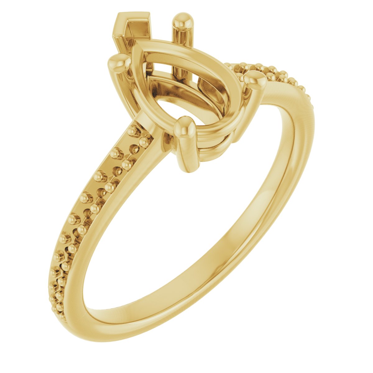 V-End Prong Engagement Ring